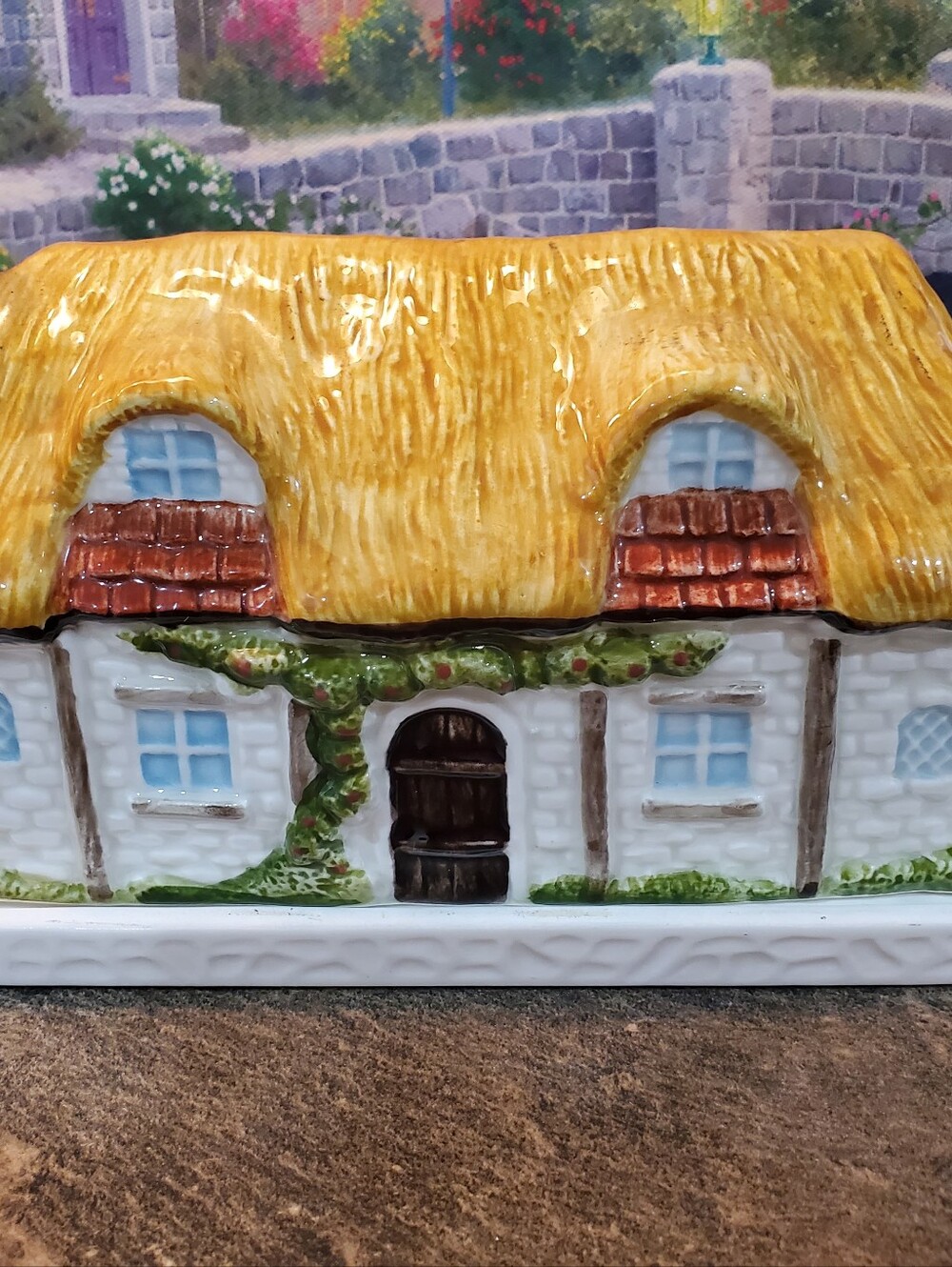 Vintage Otigiri Thatched Roof Cottage Ornament